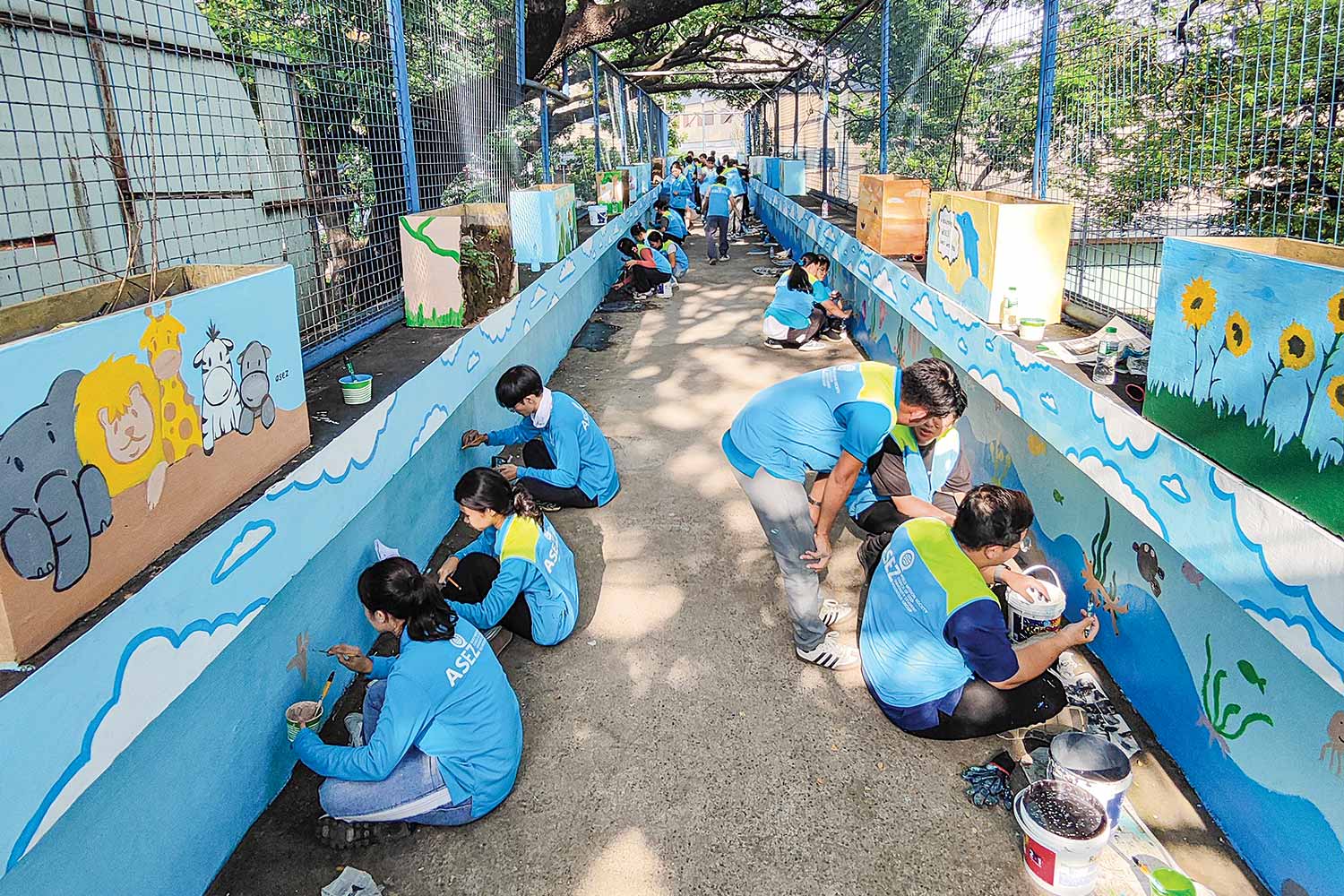 필리핀 케손시티 카티푸난 애비뉴 육교 일대 CPTED 벽화 미술